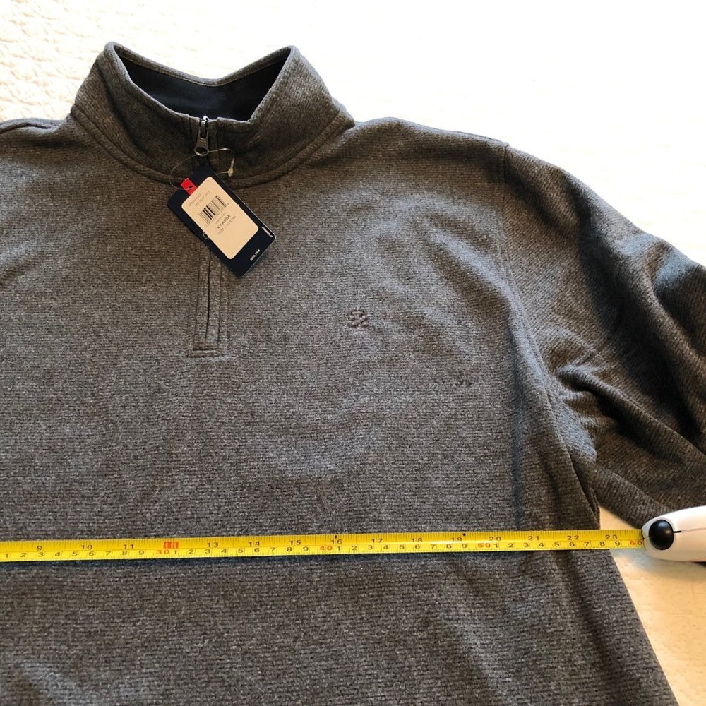 Izod Men's Golf 1/4 Zip Knitted Pullover Sweater Gray Size XL - Picture 6 of 8
